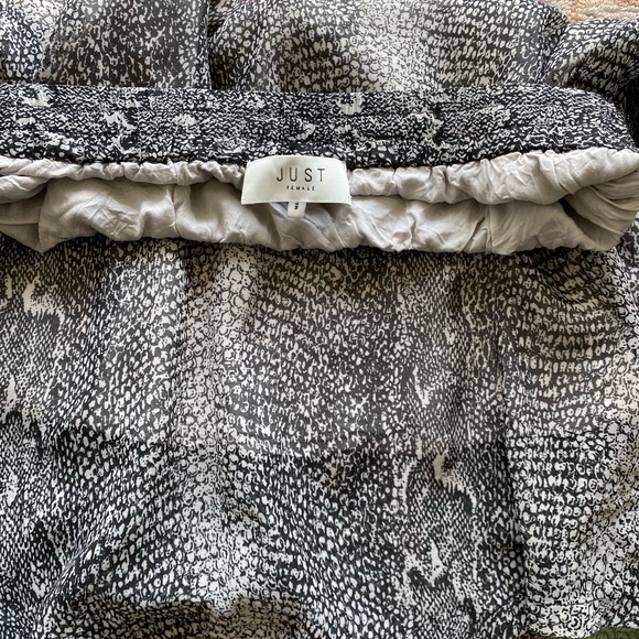Just Female Flowy Chiffon Skirt - Snake Print S - Picture 2 of 2